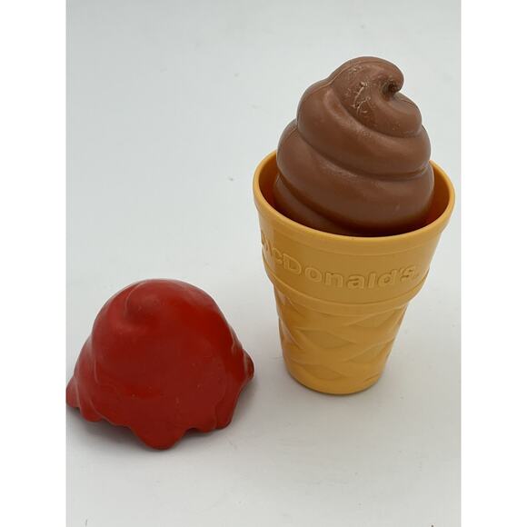 McDonald's Fun with Food Soft Serve Ice Cream Chocolate Cone Strawberry Topping - Picture 2 of 3